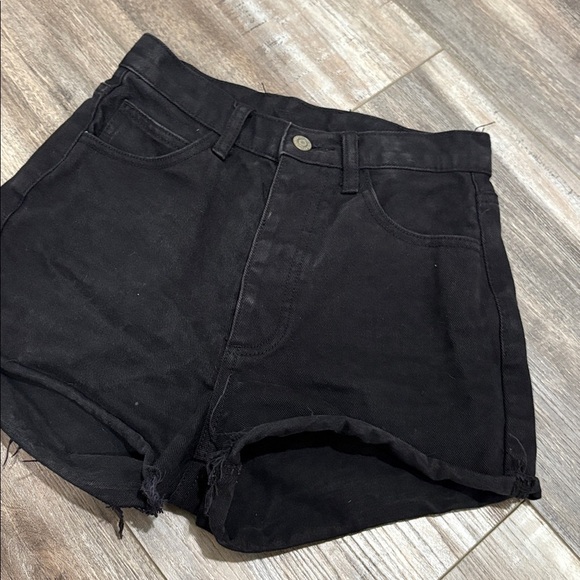 Brandy Melville John Galt Black Denim Cutoff Jean Shorts sz S - Picture 5 of 7